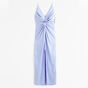 Abercrombie & Fitch Satin Dress in Light Blue